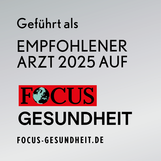 Focus Badge, Empfohlener Arzt 2025 Focus Badge, Empfohlener Arzt 2025